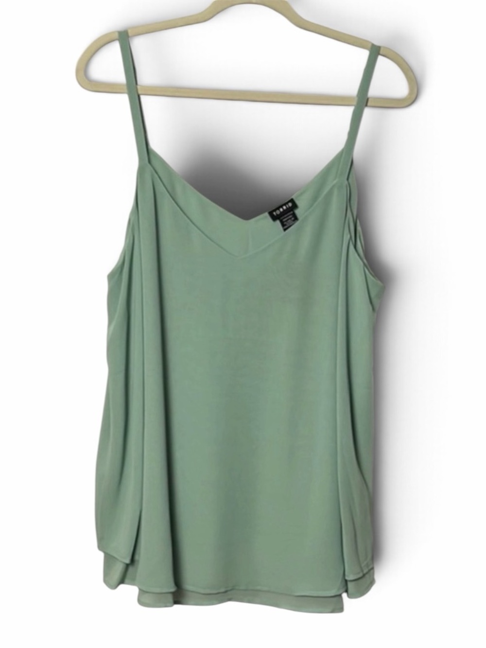 Torrid Mint Green Double Layer Chiffon Camisole Size 2